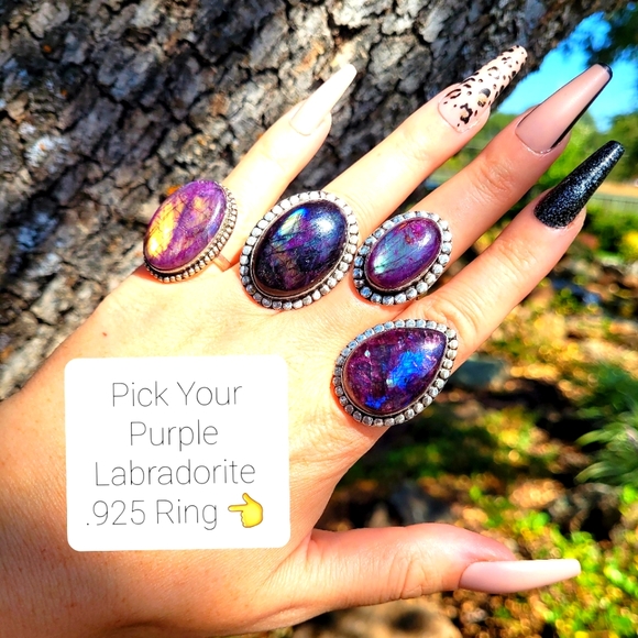 Jewelry - Pick Your Purple Labradorite .925 Ring for 2 rings  👈